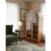 ราคา S 10.1 ตู้โชว์แบบหัวโค้ง พร้อมบานกระจก ไม้สักแท้￼ (48256437013)