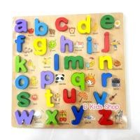 ราคา ของเล่นไม้ กระดานบล๊อคและตัวอักษรไม้ abc-123 ของเล่นเด็ก ของเล่นเสริมพัฒนาการเด็ก (1259602307)