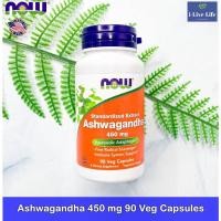 ราคา โสมอินเดีย Ashwagandha 450 mg 90 Veg Capsules - Now Foods (3941575021)