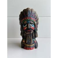 ราคา รูปปั้นหัว Native Style วินเทจ งานเก่าแต้มสี ของสะสม มือสอง (45602250931)