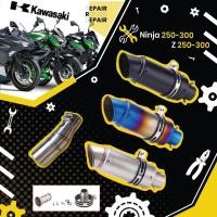 ราคา สลิปออน Kawasaki Ninja250-300/Z250-300 วัสดุแสตนเลสเกรด304 + ปลายท่อ Akrapovic ฟรีแคทลดเสียง (28636911004)