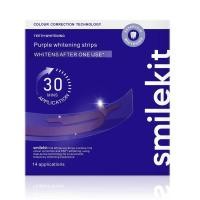 ราคา smileKit V34 Whitening Strips, Teeth Whitening Strips, Purple Tooth Whitening, Tooth Stain Treatment, Combining Whitening and Colour Correction (47456947554)