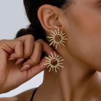 ราคา 1 Pair Fashion Temperament Elegant Sun Flower Stud Earrings for Women Suitable Individuation Party Wedding Jewelry Birth (43225752953)