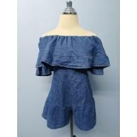 ราคา มือ2 ไม่มีตำหนิ งานป้าย จั๊มปาดไหล่ผ้ายีนส์ (27915733917)