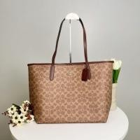 ราคา Coach City Tote Bag In Signature Canvas signature canvas TAN/BROWN CV976 (48206710197)