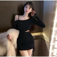 ราคา เดรสน่ารักสไตล์เกาหลี เสื้อผ้าแฟชั่นผู้หญิง เดรสมัดย้อม มินิเดรส ชุดเดรสออกงาน เดรสแขนยาว ชุดเดรสสั้น เดรสแฟชั่น เดรสอัด (19993017171)