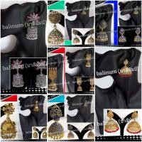 ราคา balinum ต่างหูอินเดียทรงระฆัง ทรงโดม งานลงยาสไตล์แอนทีค มีหลายแบบให้เลือก ดูหรูหราและสวยงามมากค่ะ Indian Earring (2084530480)