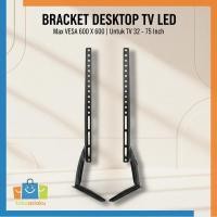 ราคา VESA 600 x 600 Universal LED TV Monitor Desktop Bracket Stand สําหรับทีวี 32-75 HQ-008 (40526938768)