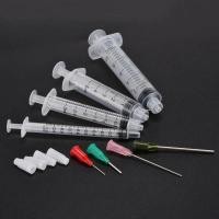 ราคา 100pcs/lot 1ml 3ml 5ml 10ml Luer Lock Syringes with 100pcs 14G-25G Blunt Tip Needles and Caps for I (48453745801)