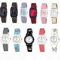 ราคา CASIO สายผ้าเป็นลาย ผู้หญิง/เด็กใส่ สวยเก๋ ชิคๆ ของแท้ 100% (40305397)