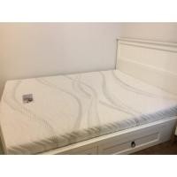 ราคา ขายเตียงพร้อมที่นอน (ฟูก) ขนาด 5 ฟุต สภาพใหม่มากสุด ๆ -เตียงนอนขนาด 5 ฟุต ของ koncept -ฟูกยี่ห้อ perfectpad 5ฟุต 6 นิ้ว (1891099891)