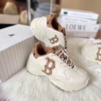 ราคา แท้ %พร้อมส่ง รองเท้า MLB Big Ball Chunky Dia Monogram Boston Redsox รองเท้าสีครีมน้ำตาล logo B (19090513839)