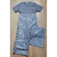 ราคา จั๊มสูทขายาว/ลายลูกไม้/สีเทา (23148347375)