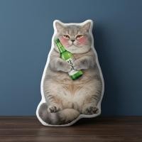 ราคา ตุ๊กตาไดคัท พิมพ์สองด้าน หมอนตุ๊กตา ผ้านุ่ม Plush Pillow Doll แมว Cat ของขวัญ SUJCAT7 British Shorthair บริติช ช็อตแฮร์ (53101470189)