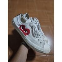 ราคา Converse All Star x PLAY สีขาว ไซร้ 42.5/27.5 มือสองของแท้ (45856641305)