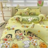 ราคา ชุดผ้าปูที่นอนสีเขียว ลายการ์ตูนน่ารักๆ ครบเซต 6 ชิ้น (24974033534)