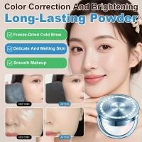 ราคา Oil Control Matte Compact -Face Powder Pressed Powder คอนซีลเลอร์ Foundation Setting กันน้ํา Lasting Makeup Dual-Use Loose Powder (40264772180)