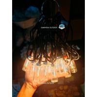 ราคา สว่างมากกกก ปรับระดับได้ ⛺ ไฟ LED แค้มป์ปิ้ง Edison String Lights แบบห้อยแขวน มี 11 ดวง ยาว 4.4 m. (18793307258)