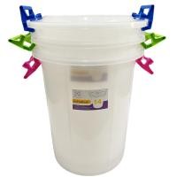 ราคา S.R.T ถังน้ำ ถังพลาสติก ถังแกลลอน ขนาด 30 ลิตร ขนาด 45x50cm (No.14 สีขาว หูคะสี) (19981332300)