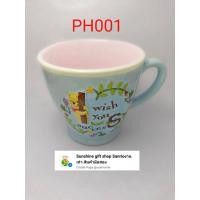 ราคา PH001แก้วเซรามิคหมีพูห์ลายนูน ไม่มีกล่อง Pooh (11484983585)