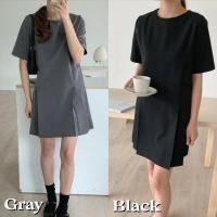 ราคา conycolours | French round neck Dress (25728182619)