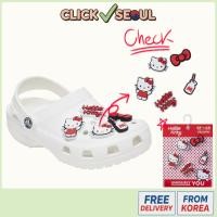 ราคา Crocs ของแท้ 100% กับชุดอุปกรณ์เสริม Jibbitz Hello Kitty 5 ชิ้น (47703256450)