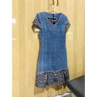 ราคา เดรสผ้าฝ้ายทอมือย้อมครามธรรมชาติแต่งขิด (4897442633)