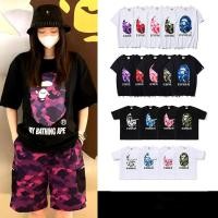 ราคา (พร้อมส่ง) A BATHING APE S-5xl 100_ ต้นฉบับอาบน้ํา ape Tshirt bape แขนสั้นผ้าฝ้ายแท้หลวมผู้ชายและผู้หญิงคู่รุ่นเสื้อยืด (53654718085)
