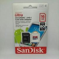 ราคา MicroSD Card 16GB Class10 SanDisk Speed 80 MB/s ของแท้ (208401159)