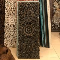 ราคา งานไม้สัก แผ่นไม้แกะสลัก ฉลุลาย ขัดสี ทำเก่า ขนาด 35x90 cm.งานฝีมือ ของประดับตกแต่งผนัง (29917022187)