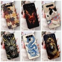ราคา ปลอกสําหรับ LG V50 ThinQ 5G LM-V500 LM-V450 / LG V50S ThinQ 5G LM-V510N กรณีน่ารักการ์ตูน Dragon Lion Cat ฝาครอบซิลิโคนกันกระแทก (29183629174)
