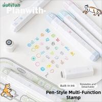 ราคา DUILIAN To Do List Journal Stamp, การ์ตูน Self-ink Seal ปากกา, น่ารักที่ถอดออกได้ 6 รูปแบบแบบพกพาไดอารี่ซีลเด็กเครื่องเขียนโรงเรียน (53456778143)