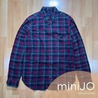 ราคา เสื้อ Shirt แขนยาว GAP สีแดงเทา ลายตาราง (ของแท้มือสอง) (27219655086)