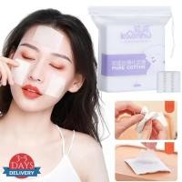 ราคา [จัดส่ง 3-5 วัน]แผ่นแต่งหน้าผ้าฝ้ายแท้ 5x6ซม | Double-Layer Silky Surface & Pressed Edges, 100/200/300PCS ผ้าเช็ดทําความสะอาดผิวหน้าแบบนุ่มพร้อมกระเป๋าเก็บแบบพกพา (40711560713)