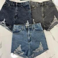 ราคา กางเกงยีนส์ขาสั้นเอวสูงปรี๊ดเอว23-38ใส่ได้ (29181714313)