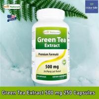 ราคา Best Naturals - Green Tea Extract 500 mg 250 Capsules สารสกัดจากชาเขียว (24673181450)