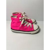 ราคา รองเท้าผ้าใบเด็ก รองเท้าผ้าใบหุ้มข้อเด็ก converse สีชมพูสะท้อนแสง (26454170197)