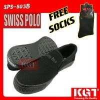 ราคา ฟรีถุงเท้า KASUT HITAM SEKOLAH SARUNG SPS 803B ยี่ห้อ SWISS POLO BLACK SCHOOL รองเท้า SLIP ON (44506516599)