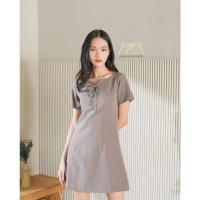 ราคา ชุดทำงานผู้หญิง เดรส สี Dark grey เทาเข้ม รุ่น PeachOriginal (18615455383)