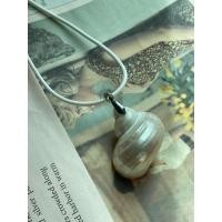 ราคา สร้อยคอเชือกสีขาว ห้อยจี้เปลือกหอยโข่งมุก เปลือกหอยแท้ผิวมุกธรรมชาติ (43714355994)