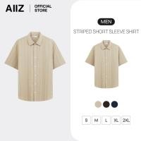 ราคา AIIZ เสื้อเชิ้ตผู้ชายแขนสั้นลายทาง AIIZ Men’s Striped Short Sleeve Shirt (57954988421)