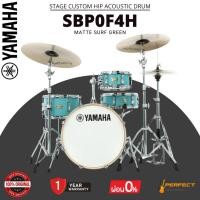 ราคา กลองชุด YAMAHA Stage Custom Hip 4 SBP0F4H Stage Custom Hip 4-piece Shell Pack Matte Surf Green - ไม่รวม Hardware Set - (40778594023)