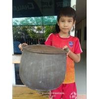 ราคา หม้ออวยเนื้อทองเหลืองขนาดใหญ่พร้อมฝาปิดเก่าโบราณ (19488104792)