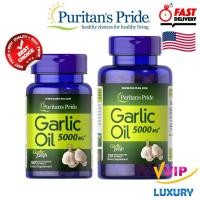 ราคา exp.08/2027 Puritan's Pride Garlic Oil 5000 mg / 250 Rapid Release Softgels (23089314306)