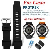 ราคา สําหรับ Casio PROTREK PRG-200/260/270/500/250G PRW-2500/5000 PRW-2000 PRW-3500 สายนาฬิกาสร้อยข้อมือยางสายรัดข้อมือ (40558180116)