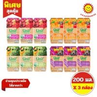ราคา [ 1 แพ็ค ] ยูนิฟ น้ำผักผลไม้ 100% ขนาด 200 มล. x 3 กล่อง (3261551695)