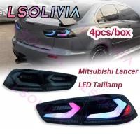 ราคา ไฟท้าย LED Mitsubishi Lancer 2008-2018 EVO X ไฟท้าย ประกอบอัพเกรด lampu (54707125540)