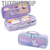 ราคา Tutoushop เคสดินสอแบบพกพาสำหรับเด็กผู้หญิงความจุขนาดใหญ่สองชั้นผ้าถุงใส่ปากกาบันทึกยางลบ (40959778688)