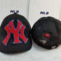 ราคา ของแท้ นำเข้าจากเกาหลี หมวก New York หมวก NY MLB YANKEES รหัส 32CPCC841 ดำปักแดง (7379486792)
