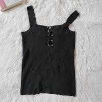 ราคา สายเดี่ยวไหมพรมสีดำ/งานมือสอง (28063744353)